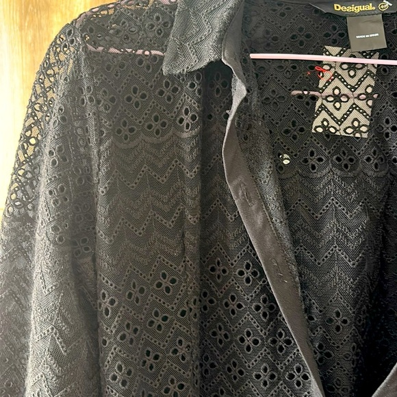 Desigual Sz 40 Made In Spain Eyelet Dress - Picture 2 of 3